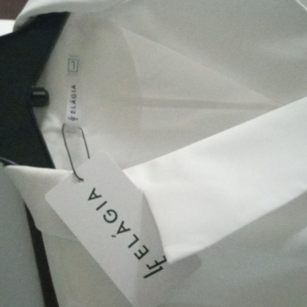 WHITE LONG SLEEVE V NECK JUMPSUIT M/L - Picture 2 of 5